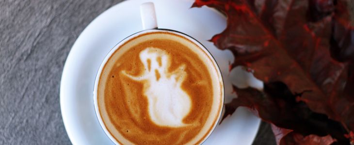 Ghosts in Pumpkin Spice Latte for Halloween - Study in the UK - Across the Pond Canada