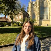 Student on campus at University of York